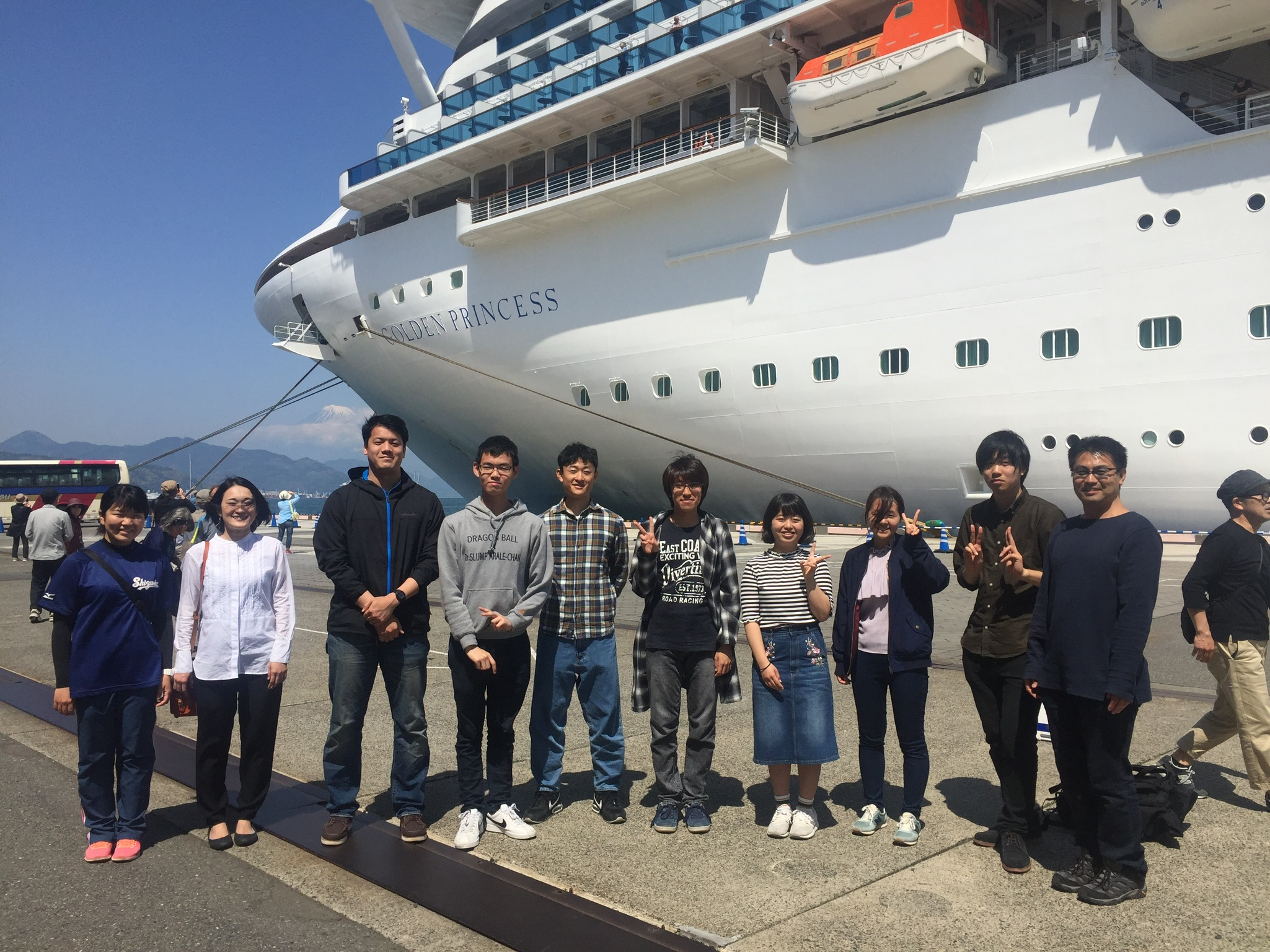 private tours with students at Shimizu Port