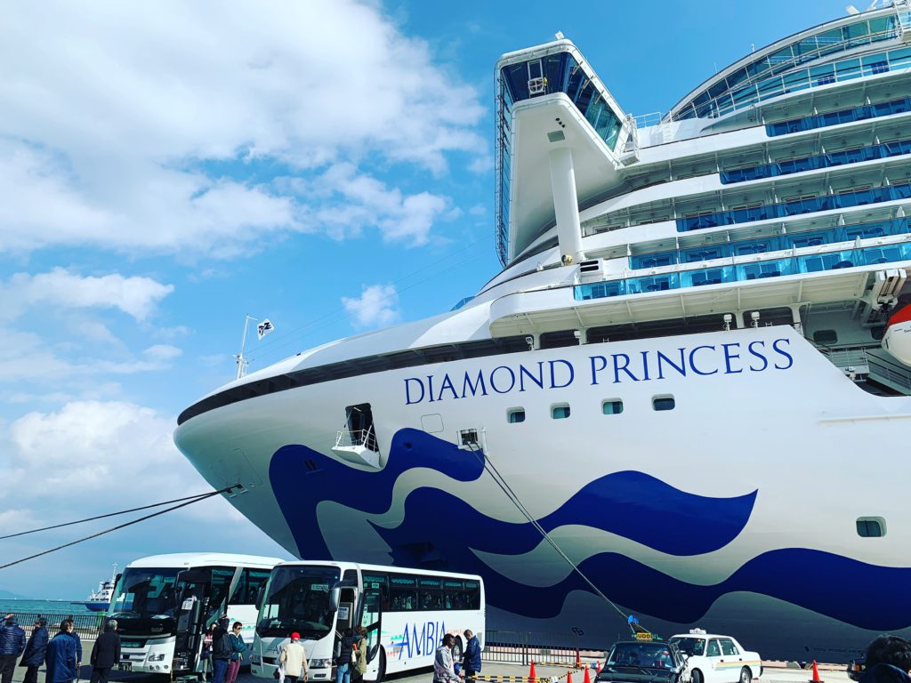 Daimond Princess called at Shimizu Port on 13th February 2019.