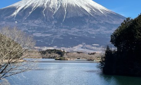 Mount Fuji view from Lake Tanuki